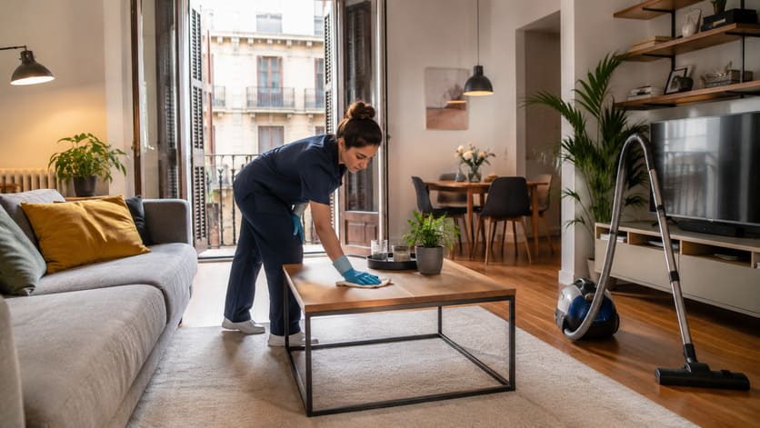 Qué incluye una visita de limpieza por horas en Barcelona